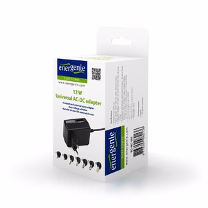 EnerGenie EG-MC-008 – yleiskäyttöinen AC/DC-virtalähde, 12 W, musta