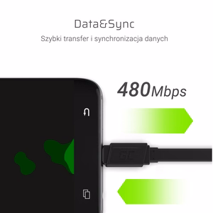 Green Cell KABGC03 USB-kaapeli 0,25 m USB A - USB C, musta