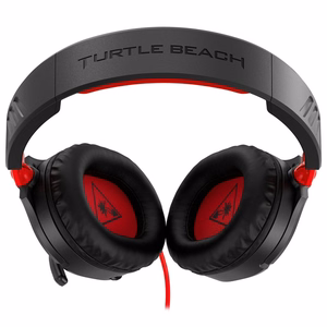 Punamustat langalliset Turtle Beach Recon 70N -kuulokkeet mikrofonilla ja 3,5 mm:n liittimellä