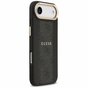 Guess-kuori iPhone 17 Air HC MAGSAFE PU W/ 4G PU STRIPE musta