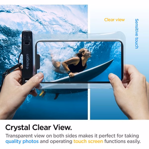 Spigen Aqua Shield A601 universaali vedenkestävä suojapussi, läpinäkyvä