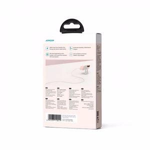 Joyroom Multi-Color Series S-A34 USB-A / USB-C Kaapeli 100W 1 m - vaaleanpunainen