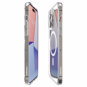 Spigen Ultra Hybrid Mag -kotelo MagSafella iPhone 14 Pro:lle - Kirkas/valkoinen