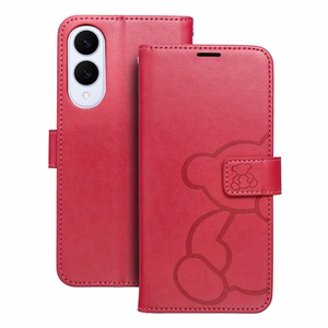 MEZZO kirjakotelo SAMSUNG S25 Edgelle nalle magenta