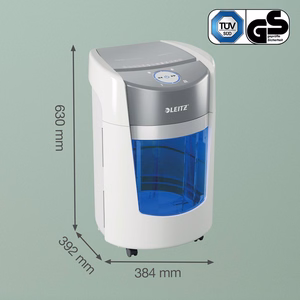 Leitz IQ OptiMax Small Office 350 – P-5-mikroleikkaava paperisilppuri, 22 l, valkoinen (83590000)