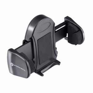 Autopidike puhelimelle Forcell F-Grip Oval 17 cm tuulilasiin / kojelautaan / tuuletusaukkoon musta