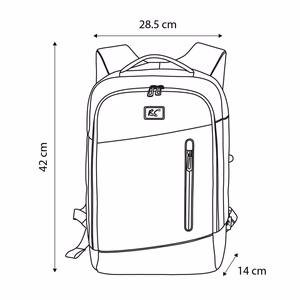 NanoRS RS204 B vedenpitävä kannettavan reppu, 15,6", musta, 42 × 28,5 × 14