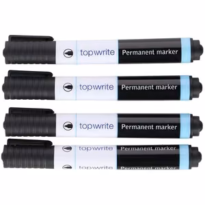 Topwrite-permanenttitussit, 4 kpl, mustat