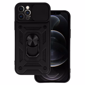 Slide Camera Armor Suojakuori iPhone 12 Pro:lle musta