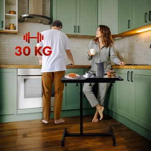 Maclean siirrettävä pöytä ja kannettavan tietokoneen teline, musta, säädettävä korkeus 59-89cm, enintään 30kg, MC-121 B