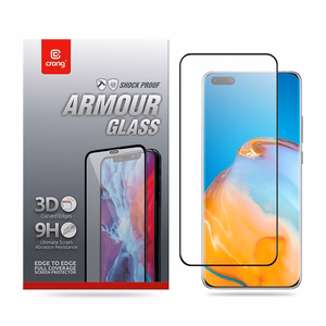 Crong 3D Armour Glass 9H full-screen tempered-glass protector for Huawei P40 Pro with installation frame