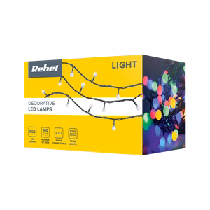 Rebel LED-jouluvalot ulkokäyttöön, 10 m, RGB, vaihdettavat valaistustilat