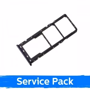 SIM-kortin pidike Samsung A750 A7 2018:lle, musta, alkuperäinen (Service Pack)