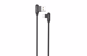 Kaapeli MX CORNER pikalataus Micro USB 2.4A/1M/ musta kulmamallinen