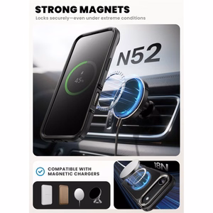 Supcase IBLSN Ares Flip Mag MagSafe Suojakuori iPhone 17 Air:lle - Musta
