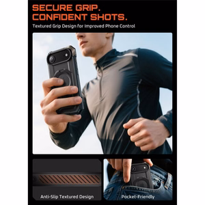 Supcase UB Grip Mag MagSafe Suojakuori iPhone 17 Air:lle - Musta