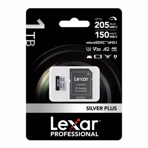 Lexar High-Performance Silver Plus microSDXC -muistikortti, 1 TB + sovitin
