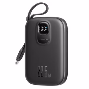 Ulkoinen akku Power Bank Joyroom JR-PBF17 22.5W USB-C-kaapelilla 10000mAh musta