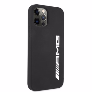 AMG Silikoninen Big Logo Suojakuori iPhone 12 Pro Max:lle - musta