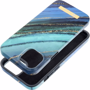 Suojakuori iPhone 15 PLUS:lle Forcell F-Protect Mirage yhteensopiva MagSafe jade marble