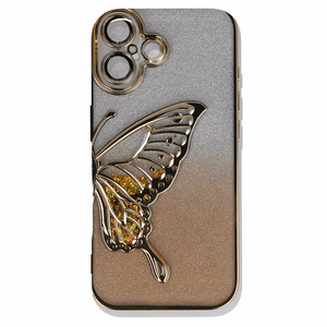 Tel Protect Butterfly Water Suojakuori iPhone 17:lle kultainen