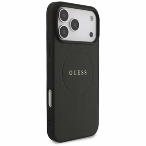Guess Grained Gold Ring MagSafe suojakuori mallille iPhone 18 Pro Max / 17 Pro Max – väri: musta