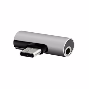 Setty adapteri USB-C - 3,5mm audio + USB-C AD-C-JC-7, hopea