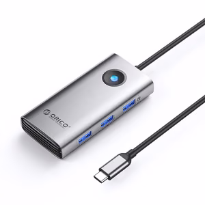 Orico PW11 6-in-1 USB-C-telakointiasema 3x USB-A 3.0 1x USB-C 3.0 1x USB-C PD 100W 1x HDMI 4K 30Hz - harmaa