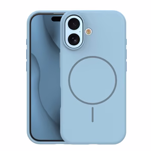 Silicone Thin Mag case for iPhone 17 6.3" light blue