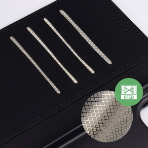 Flip case for Xiaomi 17 ULTRA 4Card RFID anti-theft tech fabric black