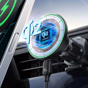 Joyroom JR-ZS412 holder with Qi2 15W charger, car, for air vent - black