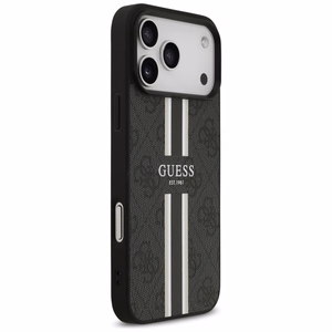 Guess 4G Printed Stripes MagSafe suojakuori iPhone 17 Pro Max:lle musta