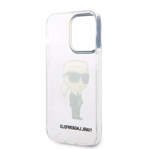 Karl Lagerfeld Ikonik Karl suojakuori iPhone 14 Pro:lle - läpinäkyvä