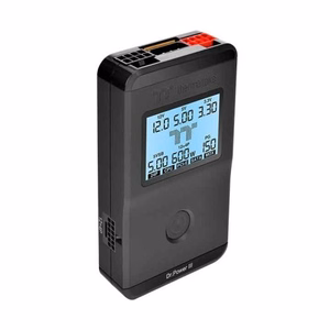 Musta Thermaltake Dr. Power III -virtalähdetesteri