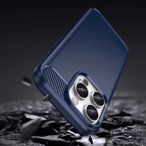 Carbon Case Silikoninen Suojakuori iPhone 16 Pro Max:lle - Sininen