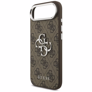 GUESS suojakuori iPhone 17 Air GUHCP17MP4G4SMCW (4G PU-nahkakuori isolla 4G- ja Classic-logolla sekä hopeisella metallikameran kehyksellä) ruskea