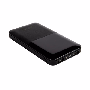Varavirtalähde MX ROTH 10 000 mAh, 2xUSB, 10W Li-Po, musta, + microUSB kaapeli