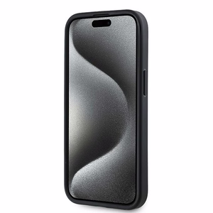 Karl Lagerfeld Diagonal Quilted Script Suojakuori iPhone 15 Plus / 14 Plus:lle - musta