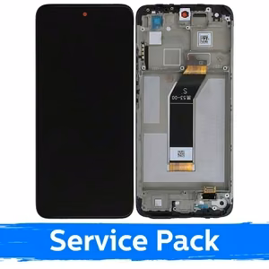 LCD Näyttö yhteensopiva Xiaomi Redmi 10 (2022) musta kehyksellä (Service Pack)
