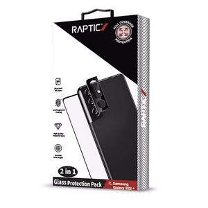 Raptic Glass 2-in-1 protection kit for Samsung Galaxy S22+: 9H screen protector and camera-lens protector