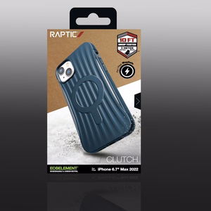 Raptic X-Doria Clutch Case iPhone 14 Plus MagSafe takakuori sininen