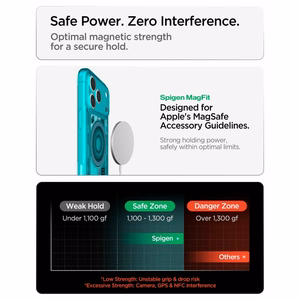 Spigen Ultra Hybrid MagSafe -suojakuori iPhone 18 Pro / 17 Pro -malleille, vaaleansininen