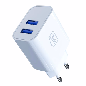 3mk FlowPower 10W 2.4A 2A seinälaturi - valkoinen