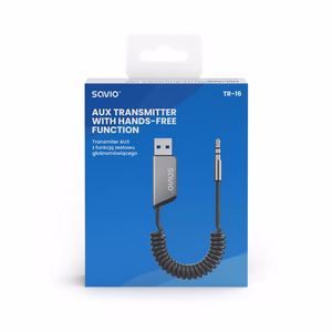 Savio TR-16 – Bluetooth 5.3 AUX -vastaanotin handsfree-puheluille ja Google Assistant/Siri -tuella