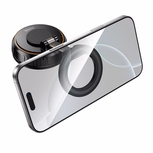 Musta imukupillinen Hoco H105 -autopuhelinteline, MagSafe-yhteensopiva
