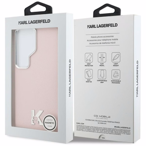 Karl Lagerfeld K Metal Logo MagSafe suojakuori Samsung Galaxy S26 Ultra vaaleanpunainen
