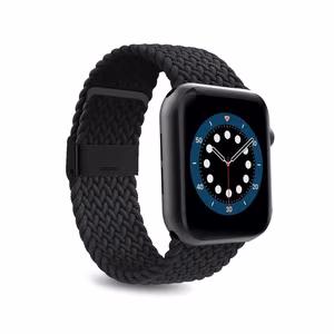 Puro Loop Nylon Hihna Apple Watch 38 / 40 / 41 mm:lle - Musta
