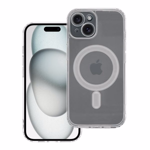 Suojakuori iPhone 15:lle Clear Mag Cover (STR / CAMERA PROTECTION) yhteensopiva MagSafen kanssa läpinäkyvä