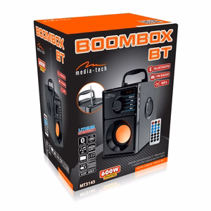 Media-Tech Boombox BT MT3145 V2 – kannettava stereokaiutin, 15 W, musta