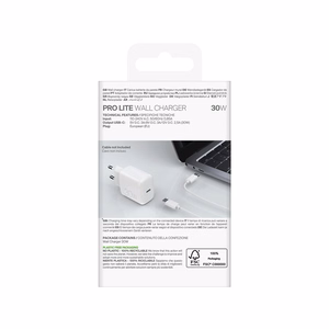 Puro PROLITE 30W USB-C seinälaturi - Valkoinen